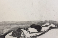 2001 Charcoal doodle: Sunbather